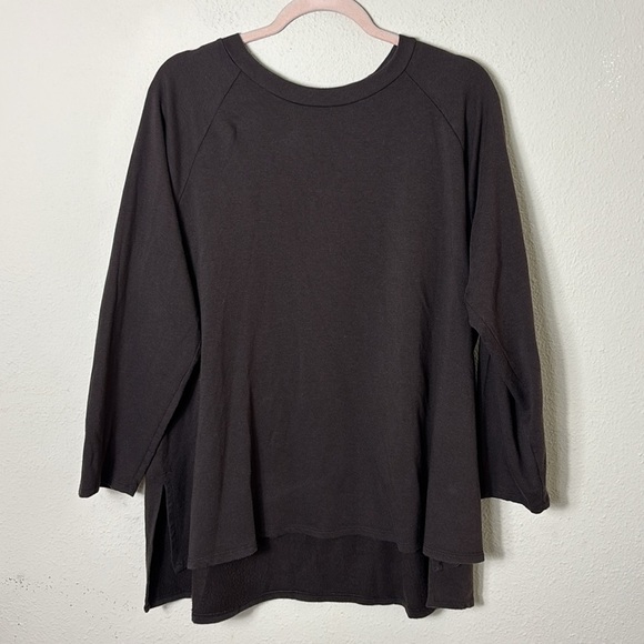 Eileen Fisher Brown Crewneck Tunic Sweater Shirt Top Size 1X - Picture 2 of 6
